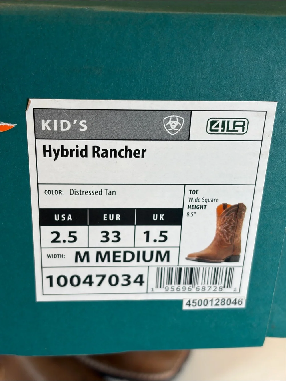 Ariat Kid's Hybrid Rancher boots Kids size 2.5